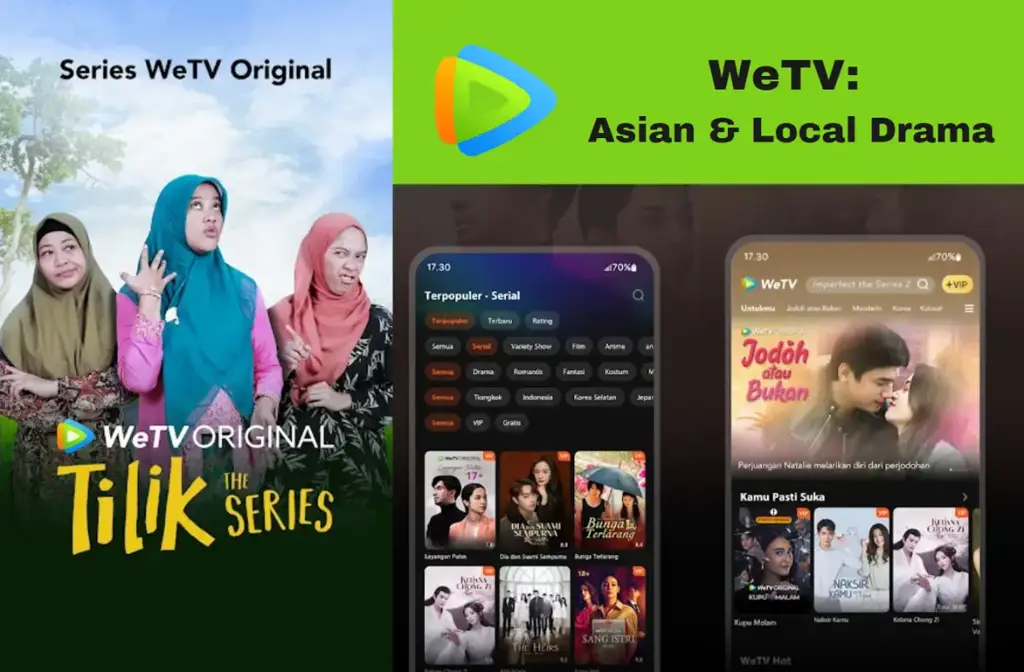 Antarmuka aplikasi WeTV