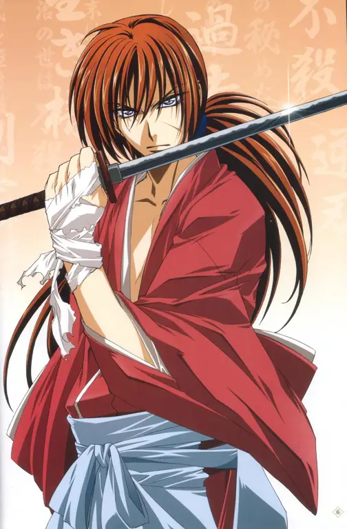 Gambar Kenshin Himura dalam film Rurouni Kenshin 2021