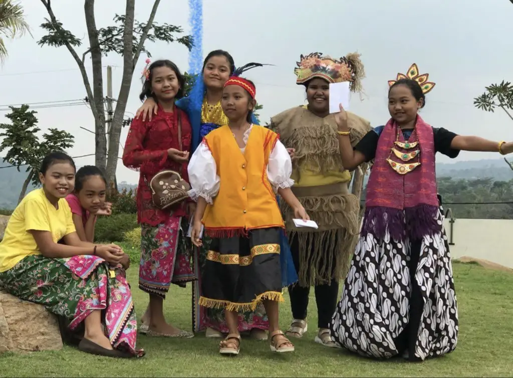 Gambar yang menunjukkan keragaman budaya di Indonesia