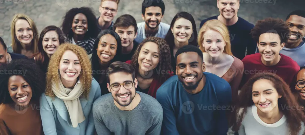 Sebuah gambar yang menampilkan beragam kelompok orang dari berbagai latar belakang