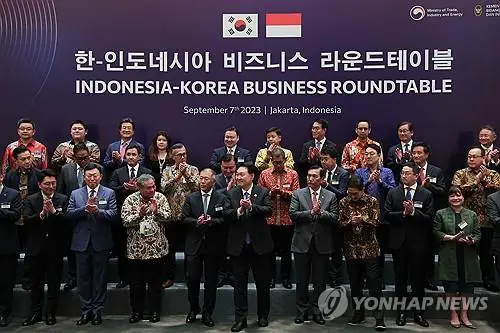 Gambar yang menunjukkan kerjasama bisnis antara Indonesia dan Korea Selatan