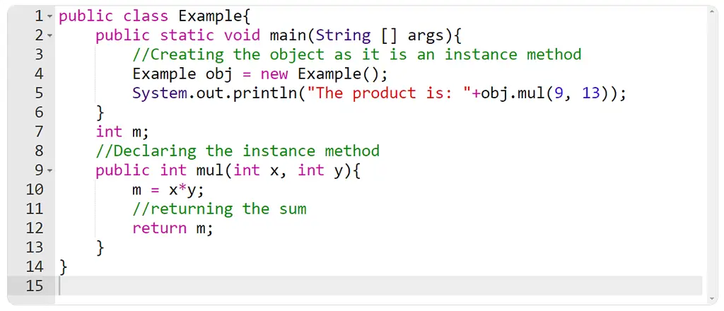 Contoh kode program Java