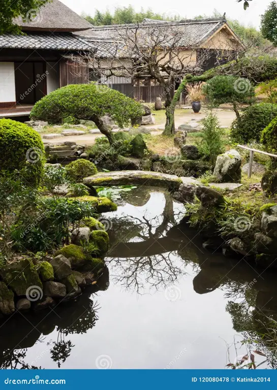 Kolam di taman Jepang