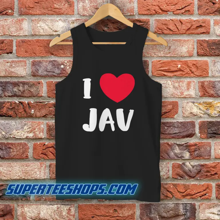 Berbagai desain tank top dengan tema JAV