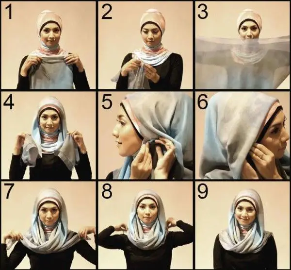 Berbagai gambar wanita berhijab dari belakang dengan berbagai gaya dan model hijab