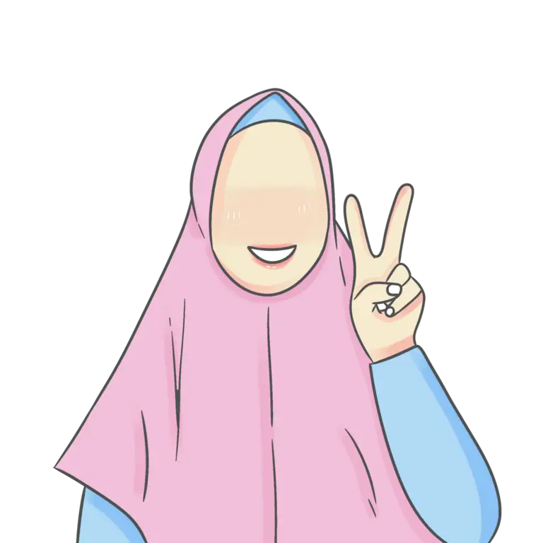 Berbagai macam gaya hijab dalam format PNG