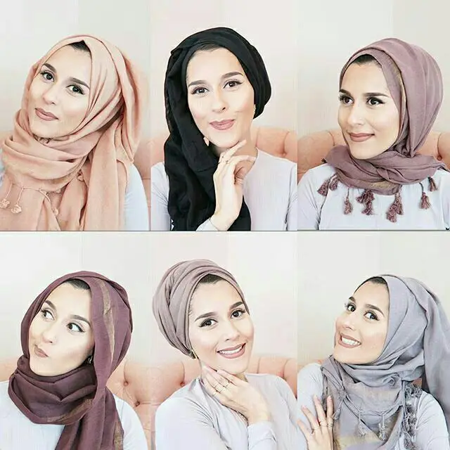 Berbagai macam model kalung hijab