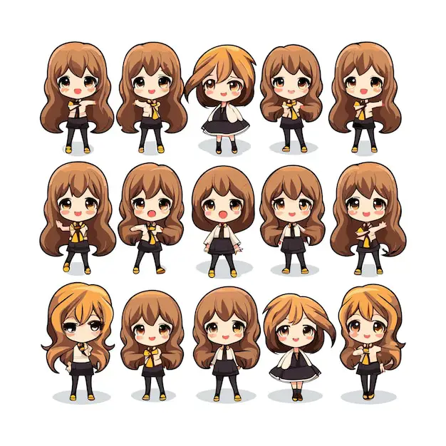 Gambar karakter chibi Korea yang imut