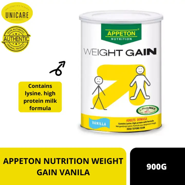 Informasi nilai gizi Susu Appeton Weight Gain