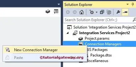 Gambar Connection Manager pada SSIS