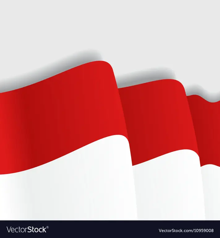 Bendera Indonesia berkibar dengan gagah