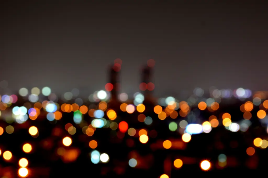 Lampu Bokeh di Kota Malam Hari