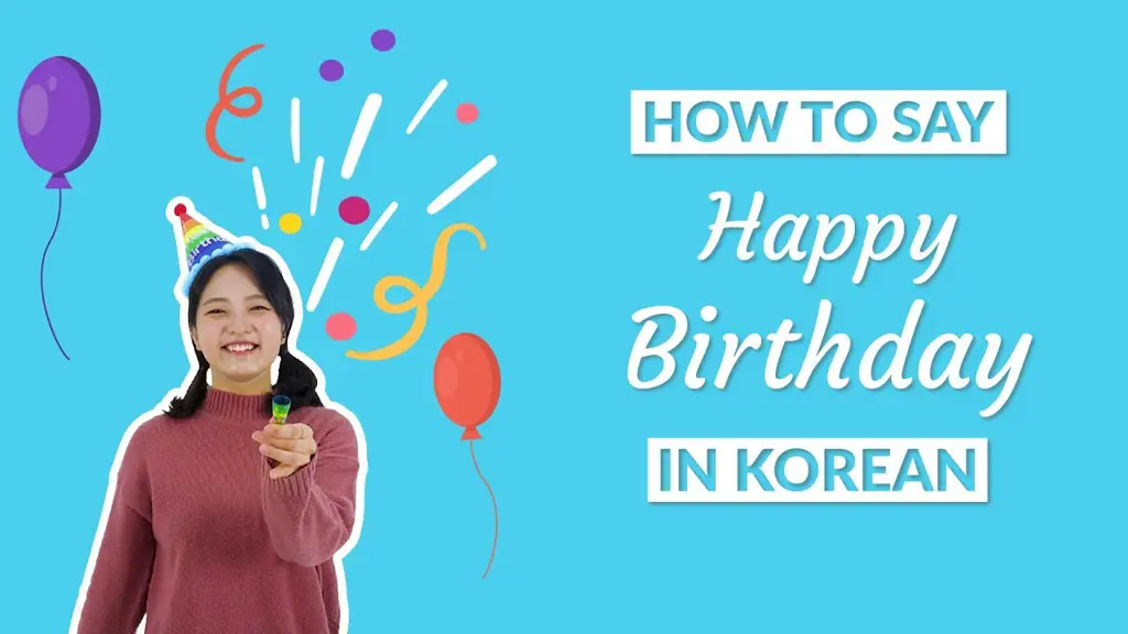 Gambar lirik lagu selamat ulang tahun dalam bahasa Korea