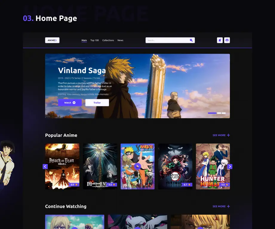 Berbagai platform streaming anime