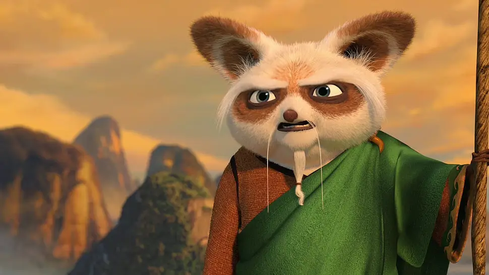 Master Shifu yang bijaksana memberikan arahan kepada Po