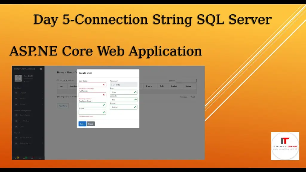 Gambar contoh connection string SQL Server