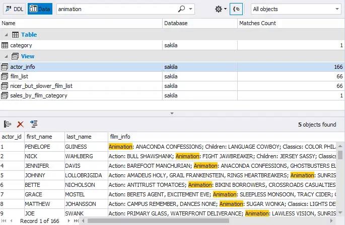 Seseorang sedang mencari informasi di database