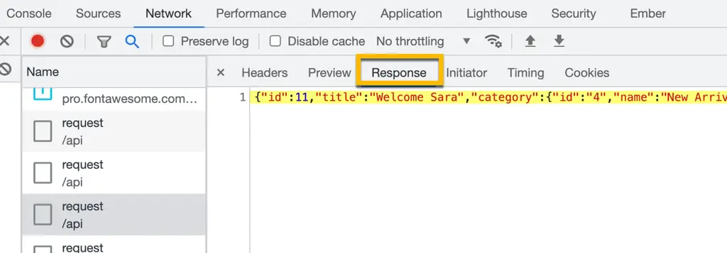 Proses debugging permintaan HTTP untuk mendeteksi kesalahan kode 304