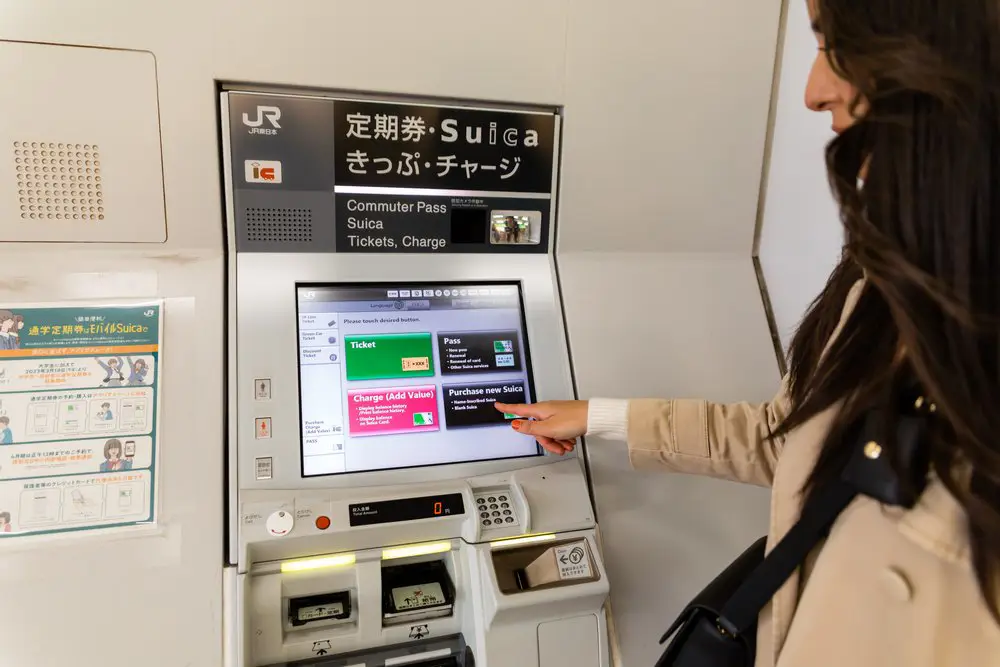 Mesin pengecekan saldo Suica