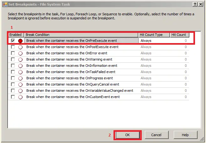 Gambar proses debugging SSIS