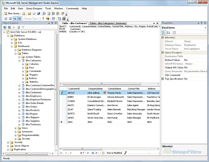 Gambar Screenshot SQL Server Management Studio (SSMS)