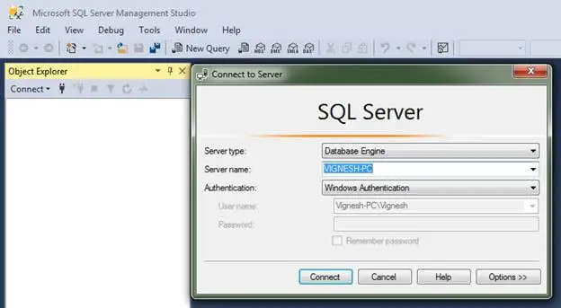 Gambar SQL Server Management Studio