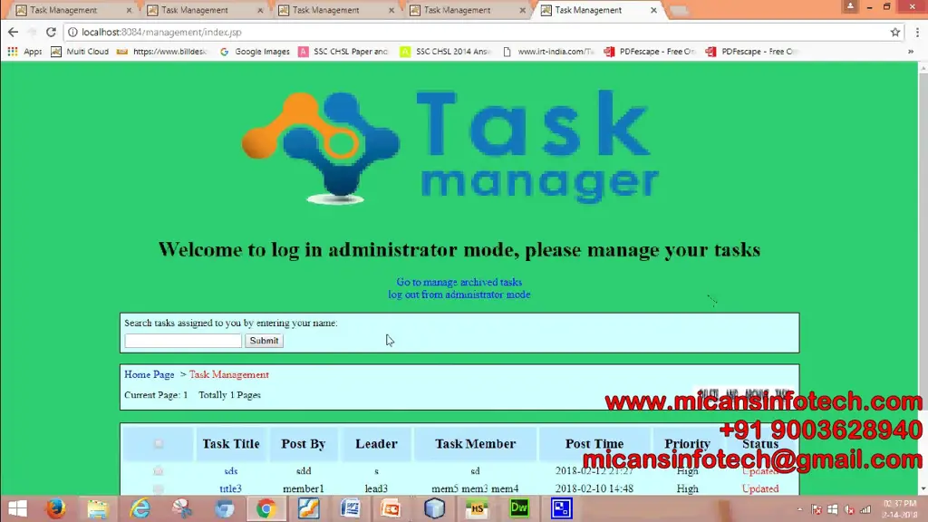 Gambar Task Manager Windows yang menampilkan proses Java