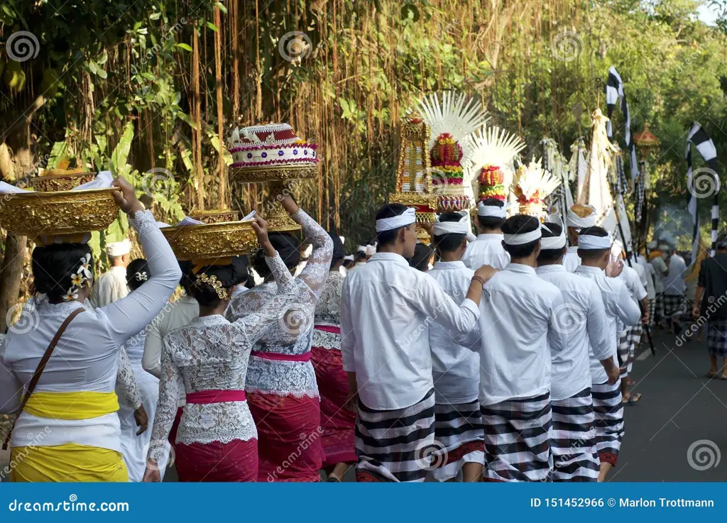 Pakaian yang sopan untuk upacara Bali