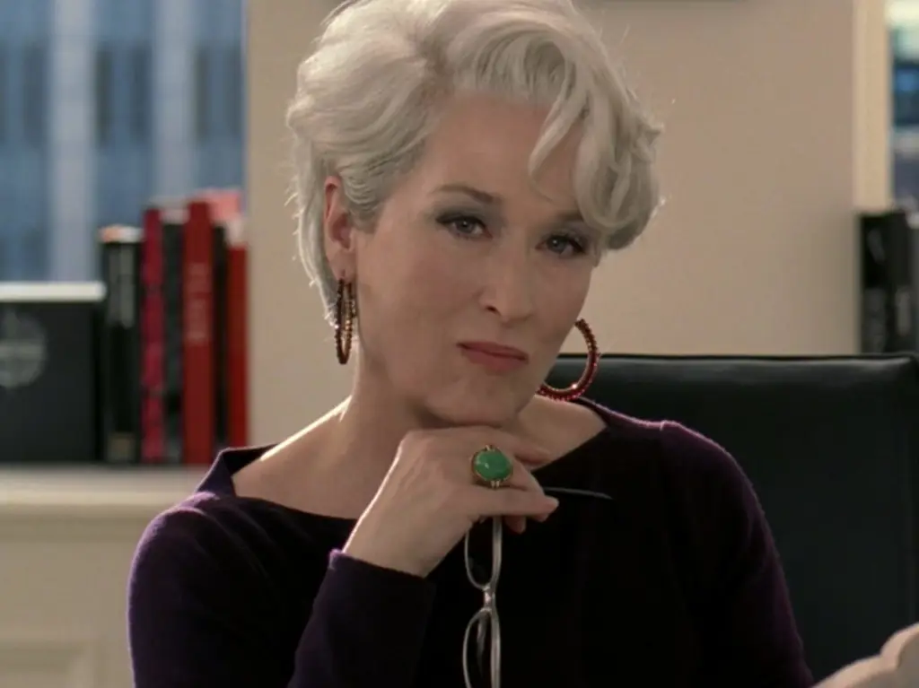 Foto Meryl Streep sebagai Miranda Priestly dalam film The Devil Wears Prada