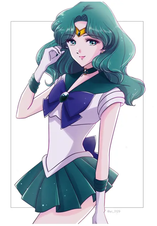 Gambar fanart Michiru Kujo sebagai Sailor Neptune