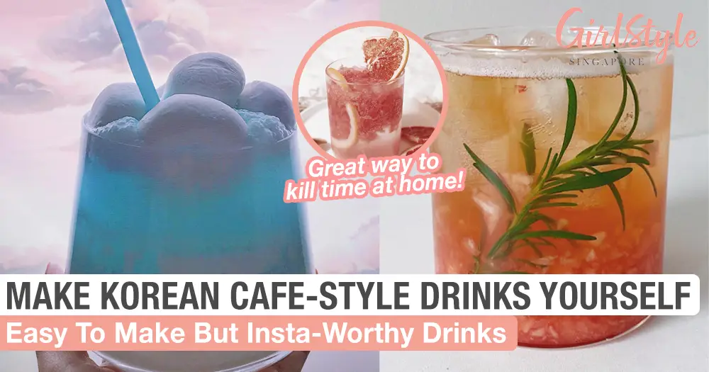 Berbagai minuman di kafe Korea