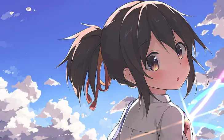 Karakter utama Mitsuha dan Taki dalam Kimi no Nawa