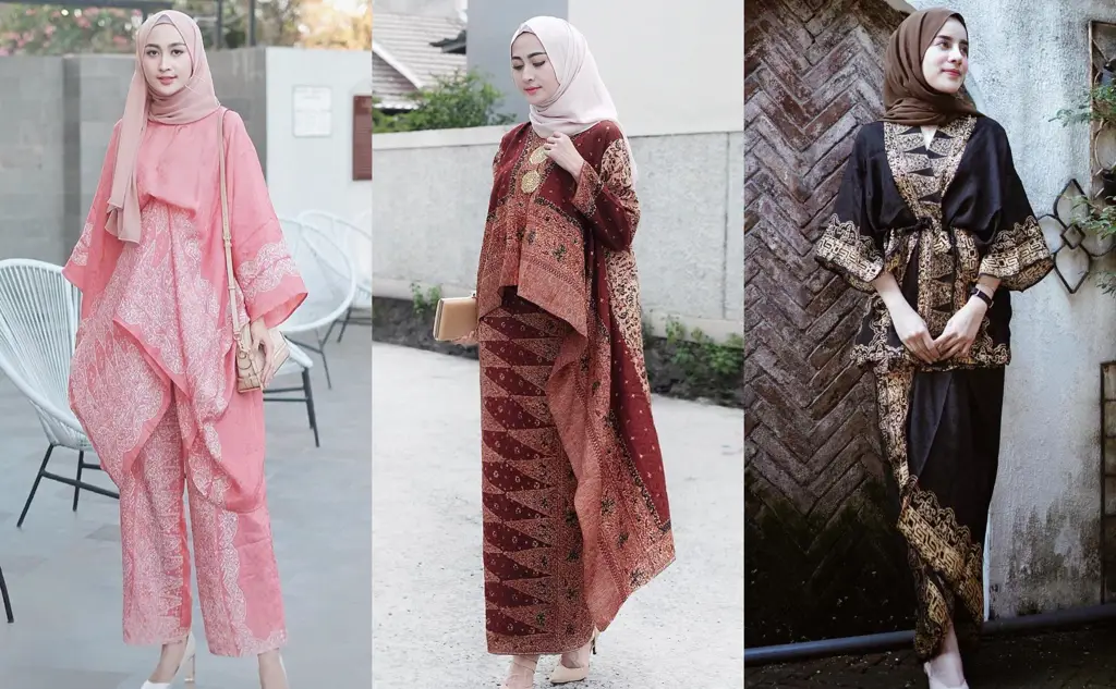 Fashion hijab modern dengan motif batik Madura