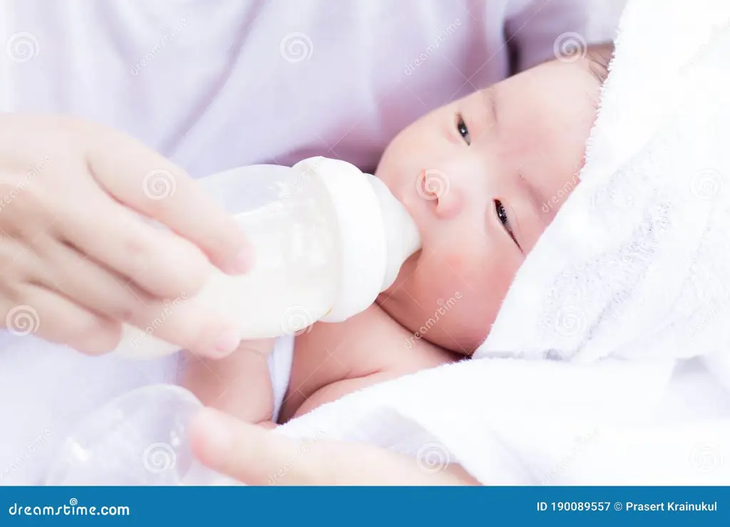 Ibu dan bayi dengan botol susu