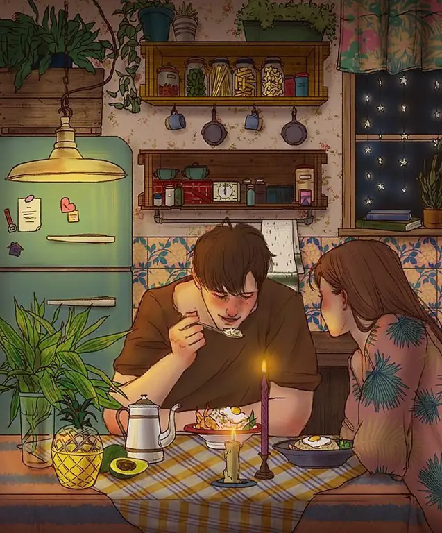 Ilustrasi adegan romantis yang menegangkan