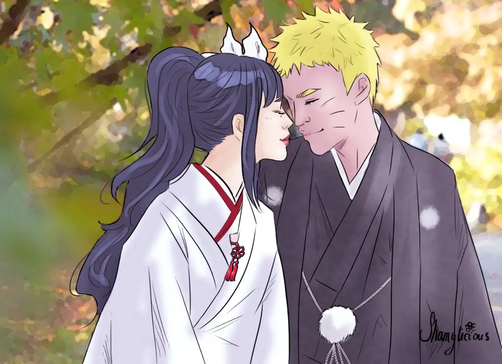 Gambar pernikahan Naruto dan Hinata