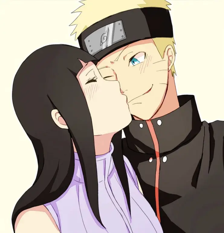 Adegan romantis Naruto dan Hinata dari anime