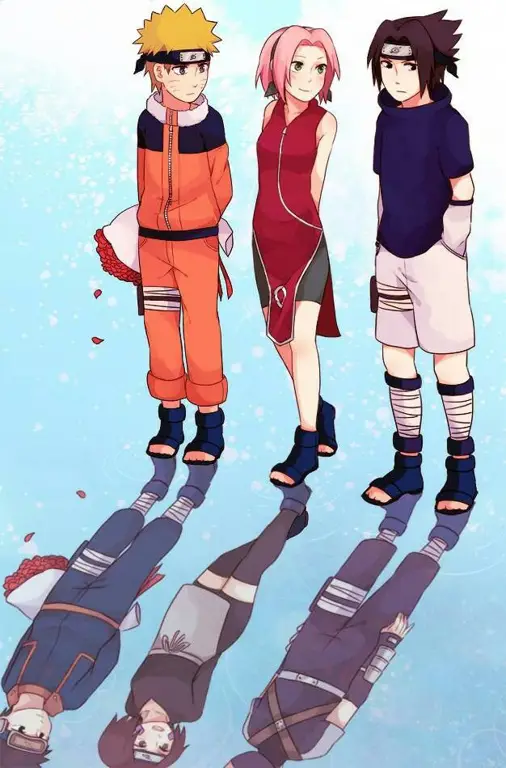 Perbandingan antara Naruto versi utama dan Naruto SD yang menampilkan perbedaan gaya animasi.