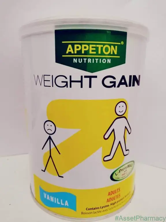 Informasi nilai gizi Appeton Weight Gain