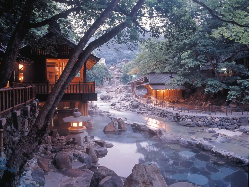 Gambar onsen (pemandian air panas) di Jepang