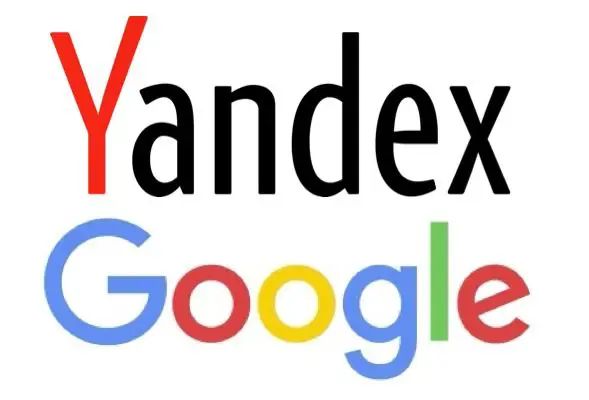 Contoh halaman hasil pencarian Yandex