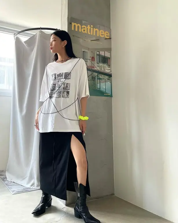 Ootd kemeja wanita Korea oversized