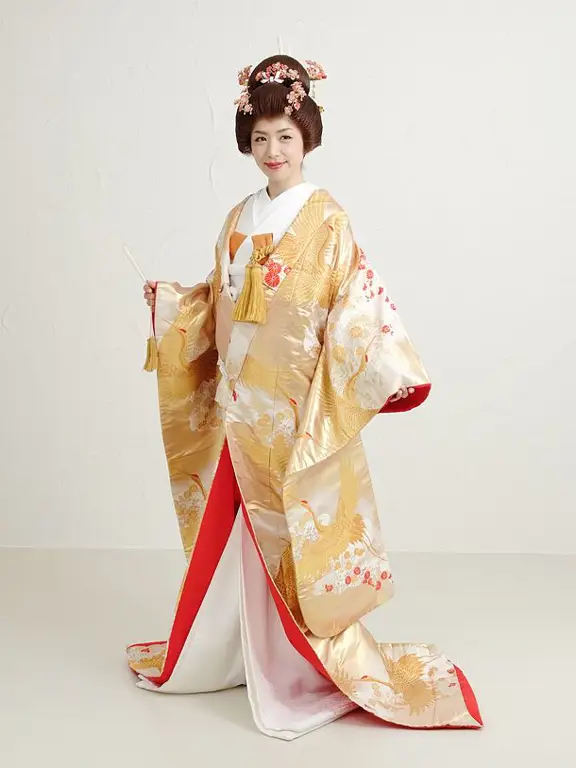 Gambar-gambar pakaian tradisional Jepang seperti Kimono