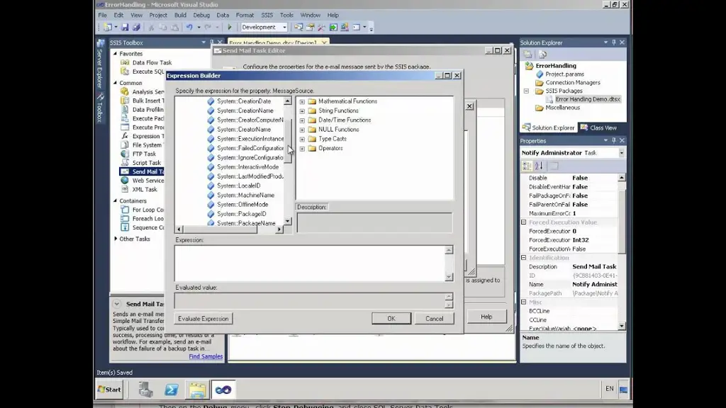 Gambar panduan troubleshooting kesalahan SSIS