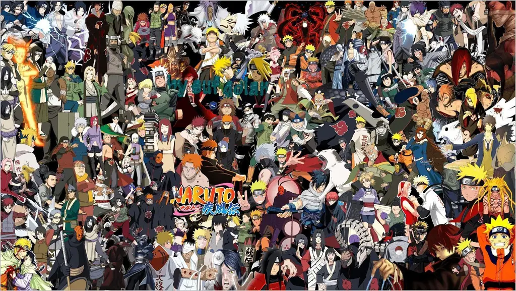 Gambar karakter-karakter penting dalam Naruto Shippuden