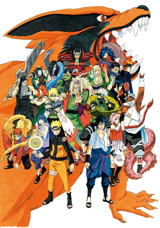 Gambar karakter-karakter utama di Naruto Shippuden