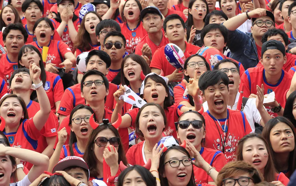 Para penggemar sepak bola Korea