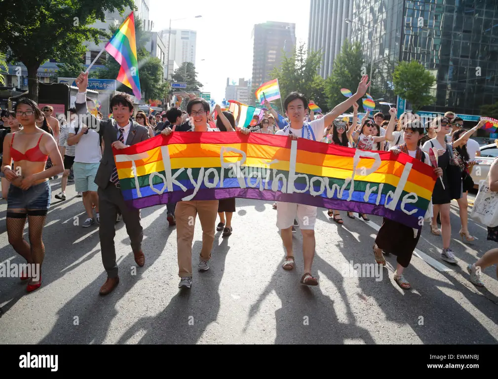 Foto parade kebanggaan LGBTQ+ di Korea Selatan