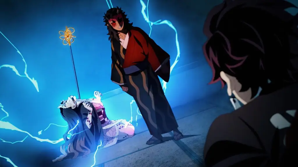 Gambar pemandangan Desa Pedang di Kimetsu no Yaiba Season 3