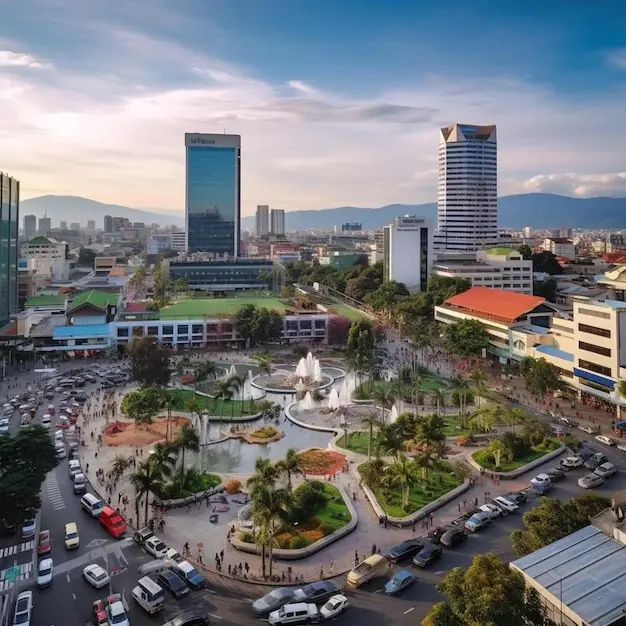 Garis cakrawala Kota Bandung yang indah